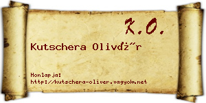 Kutschera Olivér névjegykártya
