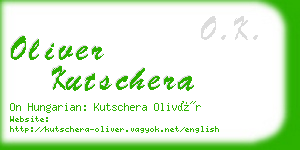 oliver kutschera business card